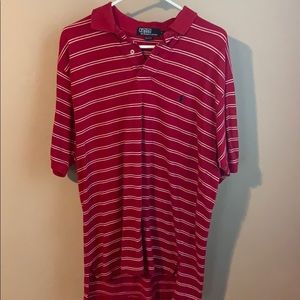 Polo striped sz L men